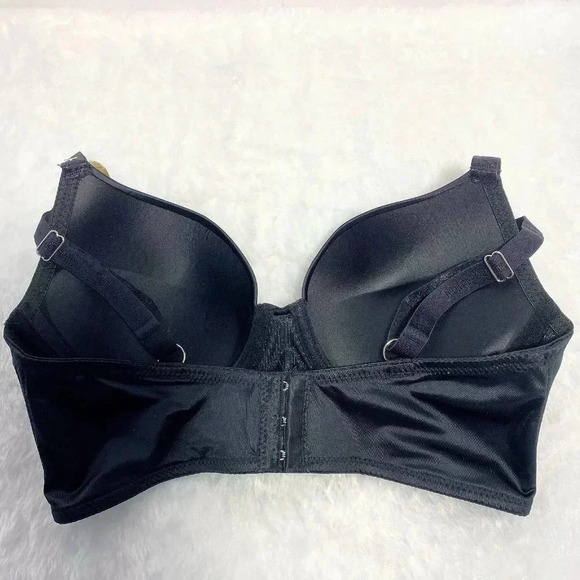 Juicy Couture Sexy Black Push Up Bra size 34C & Cute Cat Lingerie Wash Bag New - Picture 3 of 6